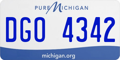 MI license plate DGO4342