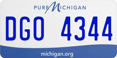 MI license plate DGO4344