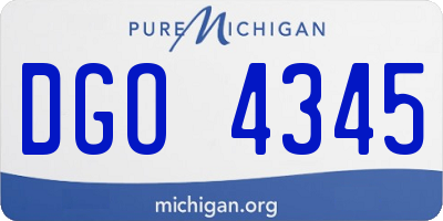MI license plate DGO4345