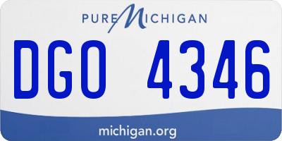 MI license plate DGO4346