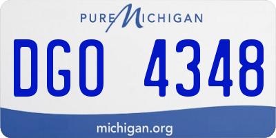 MI license plate DGO4348