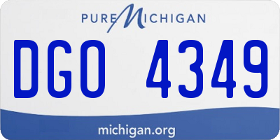 MI license plate DGO4349