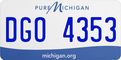 MI license plate DGO4353