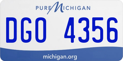 MI license plate DGO4356