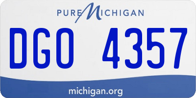 MI license plate DGO4357