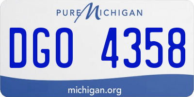 MI license plate DGO4358