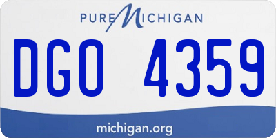 MI license plate DGO4359