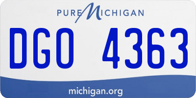 MI license plate DGO4363