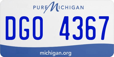 MI license plate DGO4367