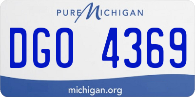 MI license plate DGO4369