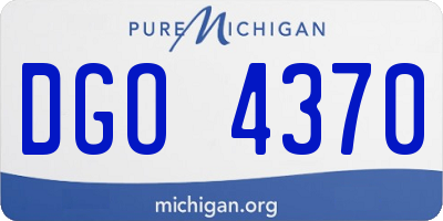 MI license plate DGO4370