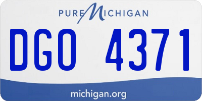MI license plate DGO4371