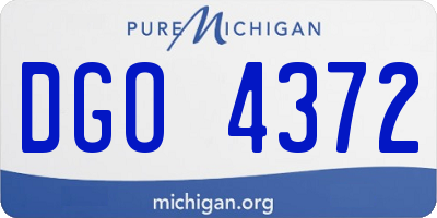 MI license plate DGO4372