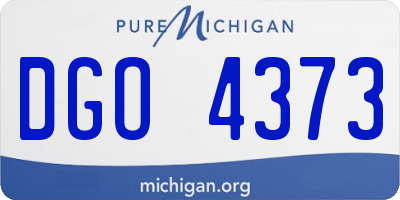 MI license plate DGO4373
