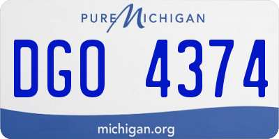 MI license plate DGO4374