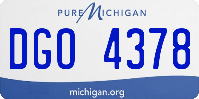 MI license plate DGO4378