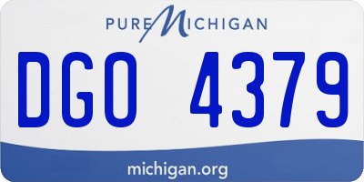 MI license plate DGO4379
