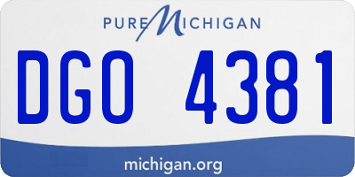 MI license plate DGO4381