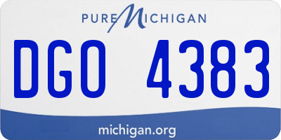 MI license plate DGO4383