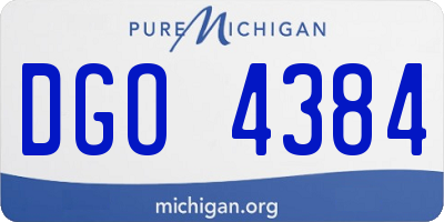 MI license plate DGO4384