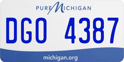 MI license plate DGO4387