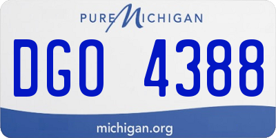 MI license plate DGO4388