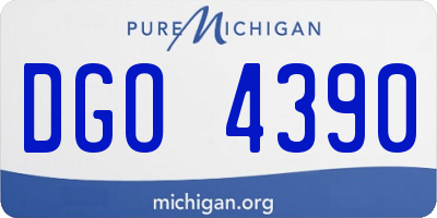 MI license plate DGO4390