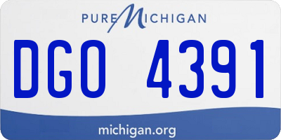MI license plate DGO4391