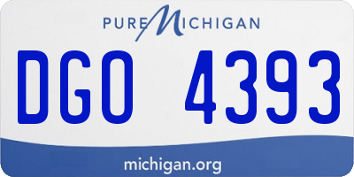 MI license plate DGO4393