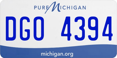 MI license plate DGO4394