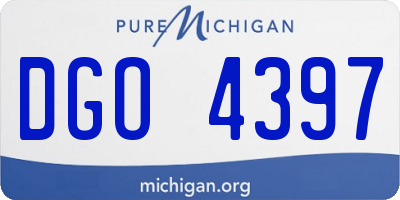 MI license plate DGO4397