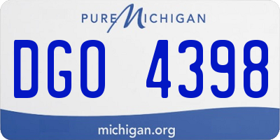 MI license plate DGO4398