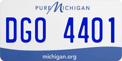 MI license plate DGO4401