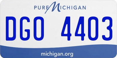 MI license plate DGO4403