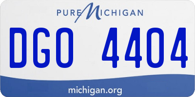 MI license plate DGO4404