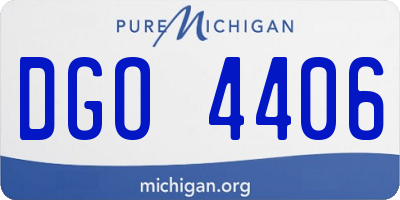 MI license plate DGO4406