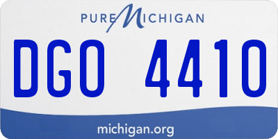 MI license plate DGO4410