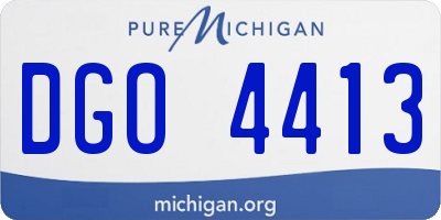 MI license plate DGO4413