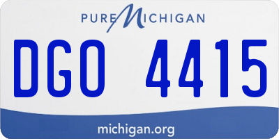 MI license plate DGO4415