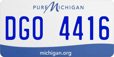 MI license plate DGO4416