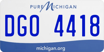 MI license plate DGO4418