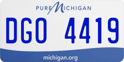 MI license plate DGO4419