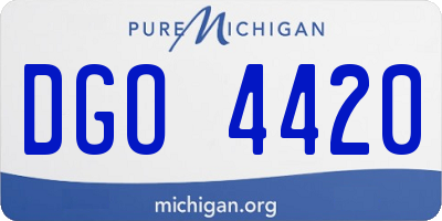 MI license plate DGO4420