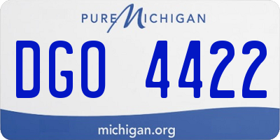 MI license plate DGO4422