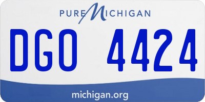 MI license plate DGO4424