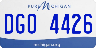 MI license plate DGO4426