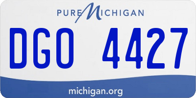 MI license plate DGO4427