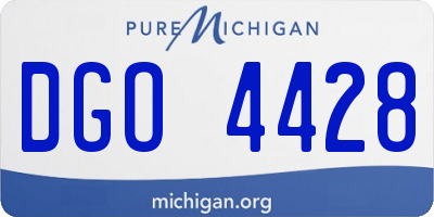 MI license plate DGO4428