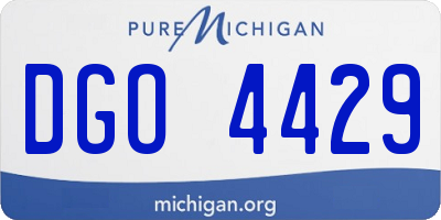 MI license plate DGO4429