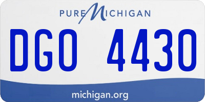 MI license plate DGO4430